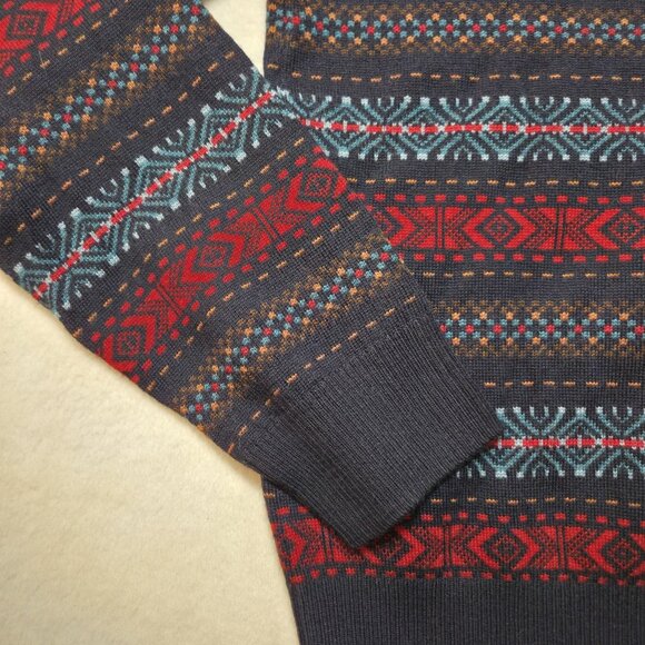 NWT Brooks Brothers Fair Isle Sweater Extra Fine Merino Wool Men's Medium - Picture 5 of 8